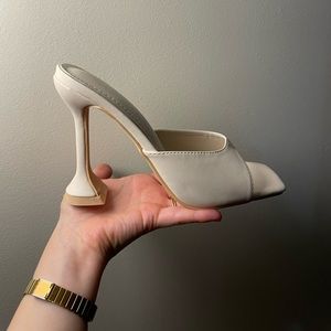 Cape Robbin Lithe Sexy High Heels for Women, Square Open Toe Shoes Heels